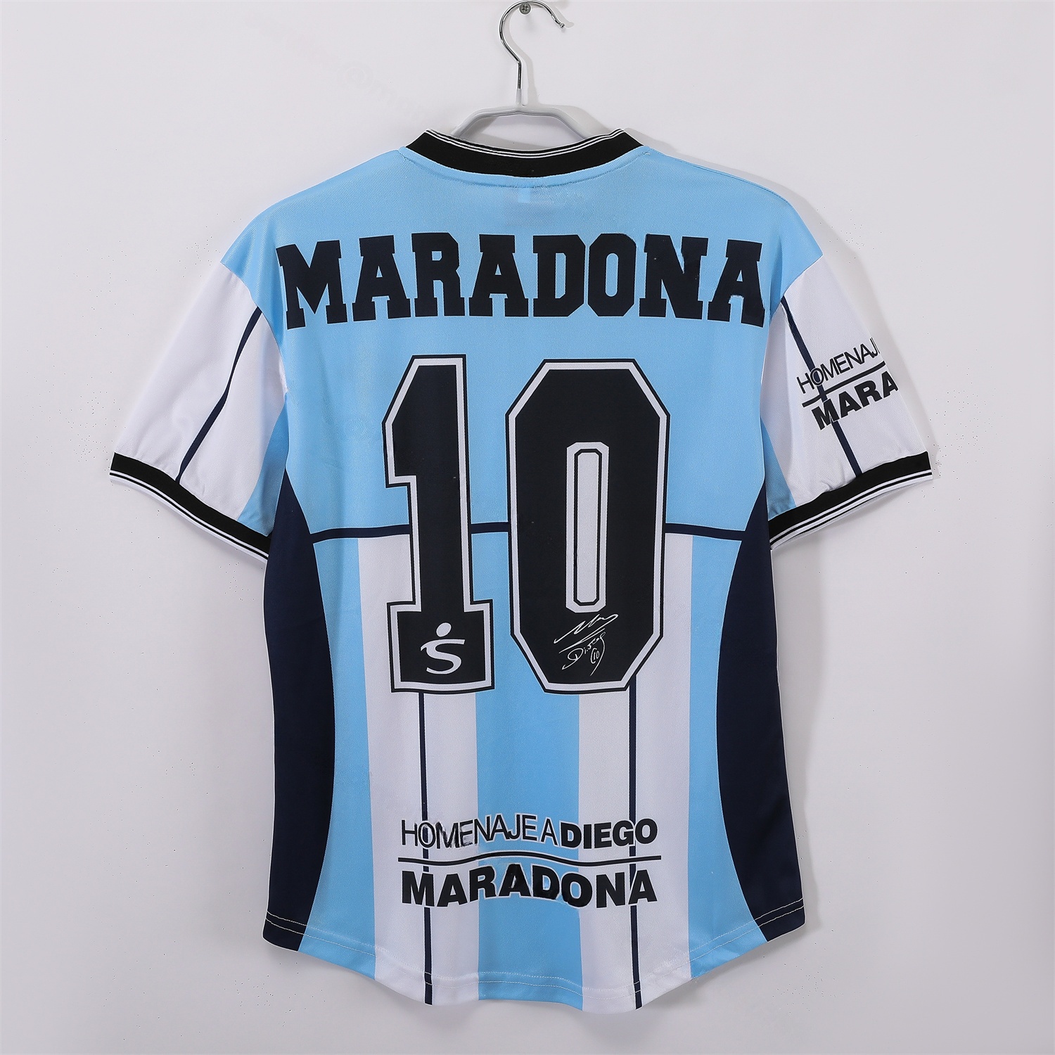 Retro Argentina 2001 Home Maradona Commemorative Jersey - ManixJersey