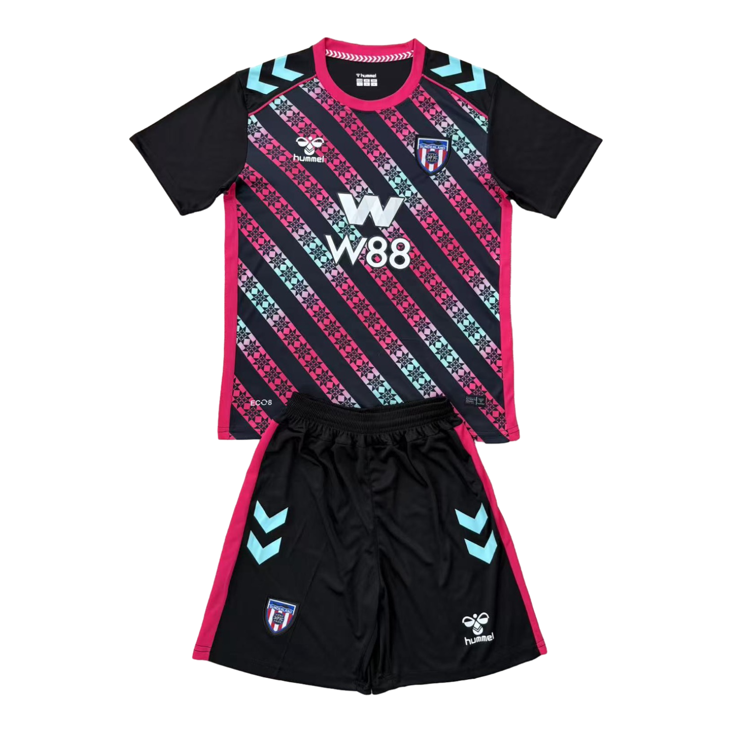 Sunderland 25-26 Goalkeeper Black And Pink Men's Adult Jersey Set - Fans Version - ManixJersey