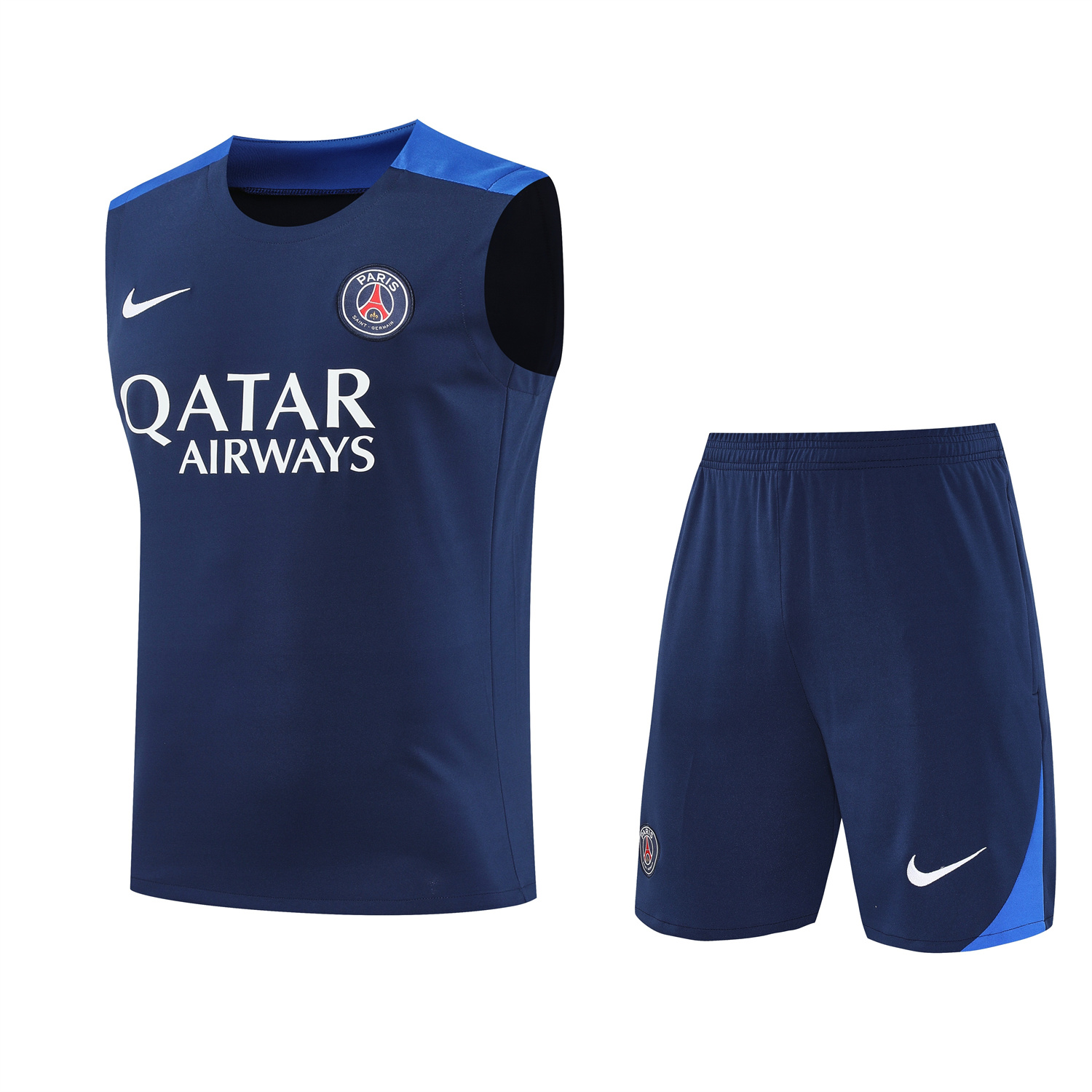 Paris Saint-Germain PSG 25-26 Vest Training Set - Royal Blue Vest & Royal Blue Shorts - ManixJersey