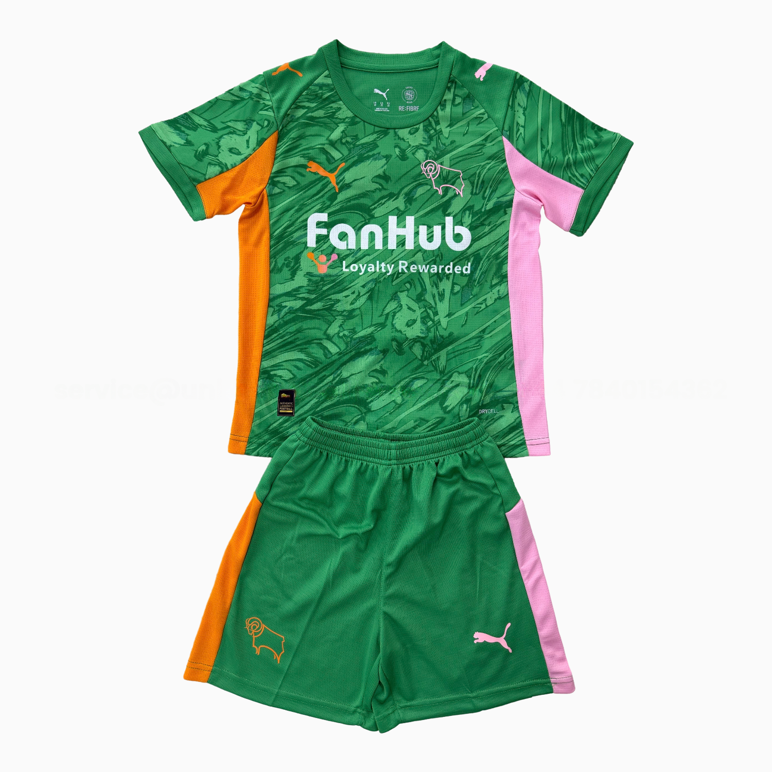 Derby County 25-26 Green Goalkeeper Men's Adult Jersey Set - Fans Version - ManixJersey