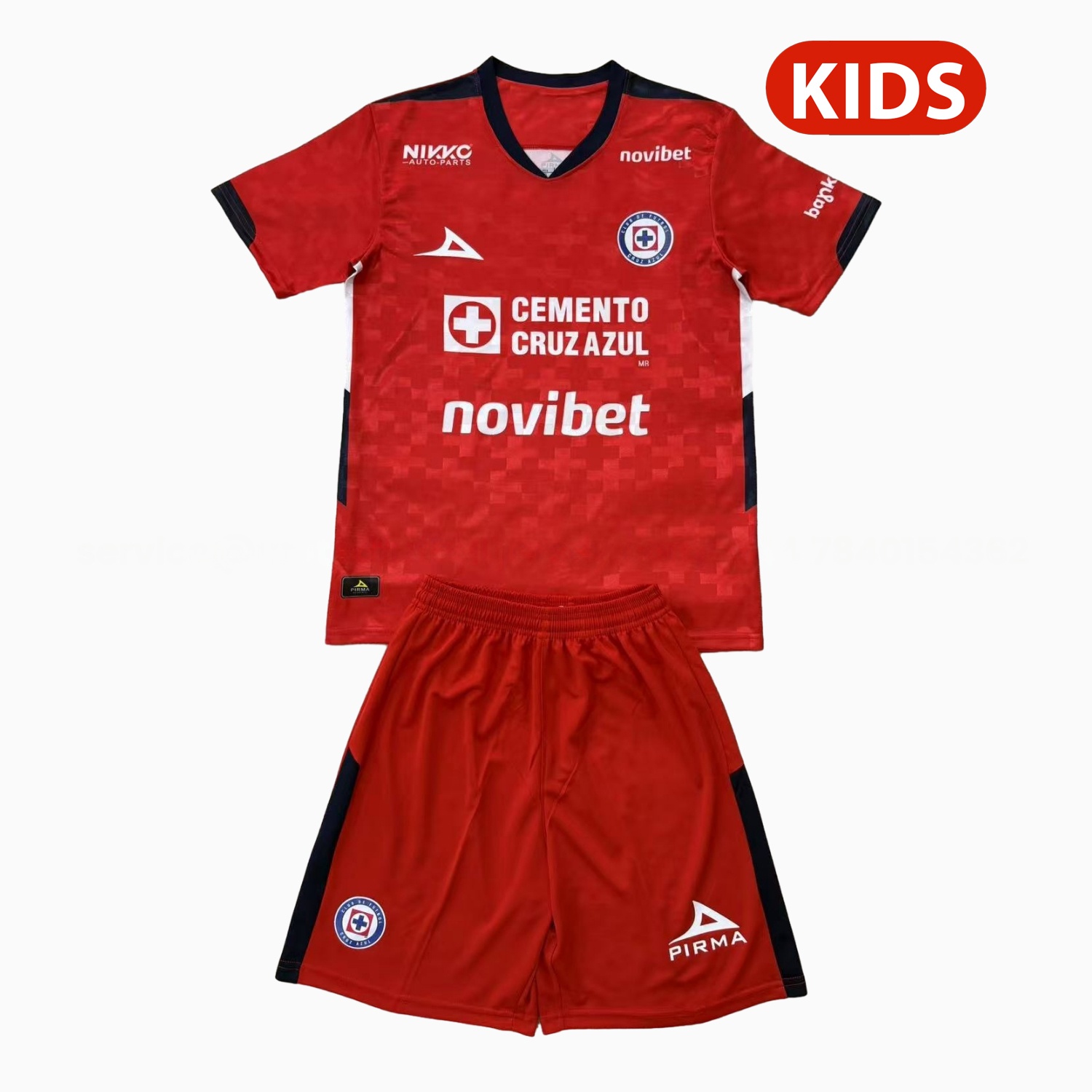 Cruz Azul 25-26 Red Goalkeeper Kids Kit - ManixJersey