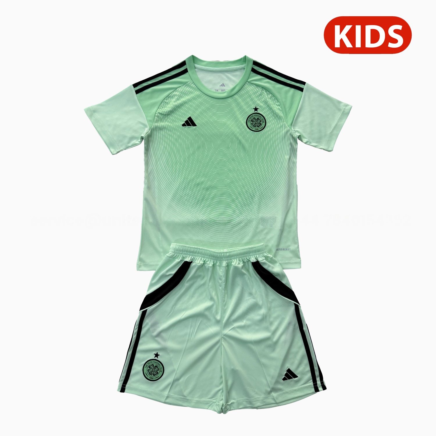Celtic 25-26 Green Goalkeeper Kids Kit - ManixJersey