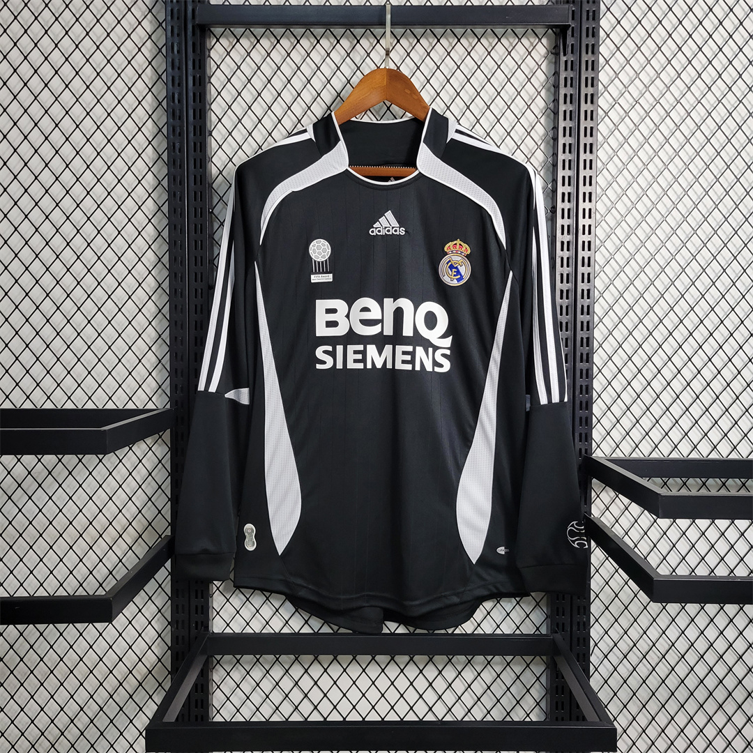 Retro Real Madrid 06-07 Away Long Sleeve Jersey - ManixJersey