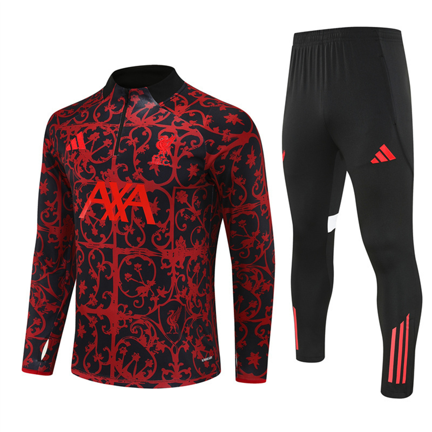 Liver.pool 25-26 Long Sleeve Training Set - Red Camouflage Top & Blsck Pants - ManixJersey