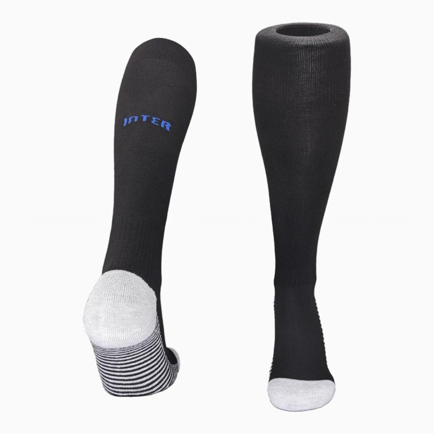 Inter Milan 25-26 Home Socks - Black & Blue Logo - ManixJersey