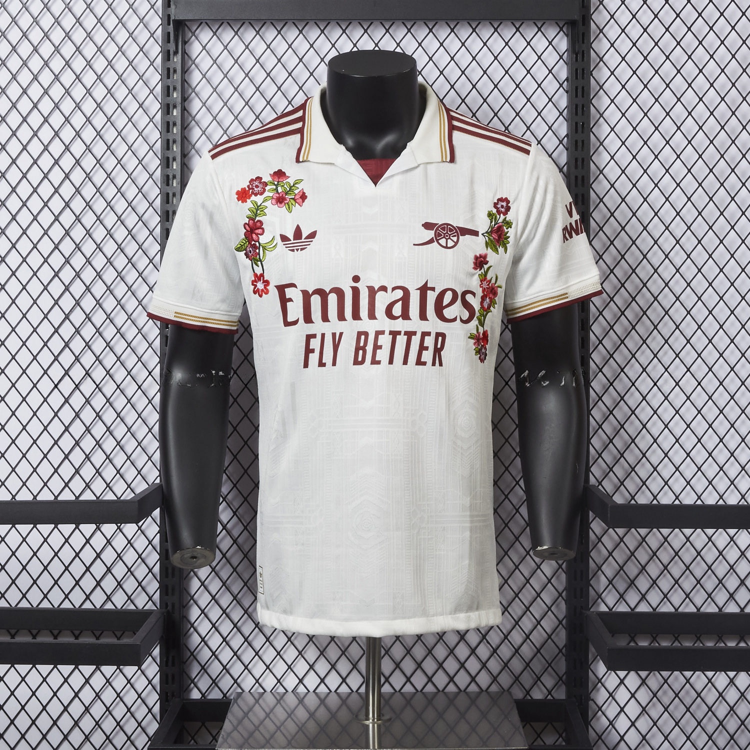 【Embroidered Flower Version】Arsenal 25-26 Third White Jersey - Player Version - ManixJersey