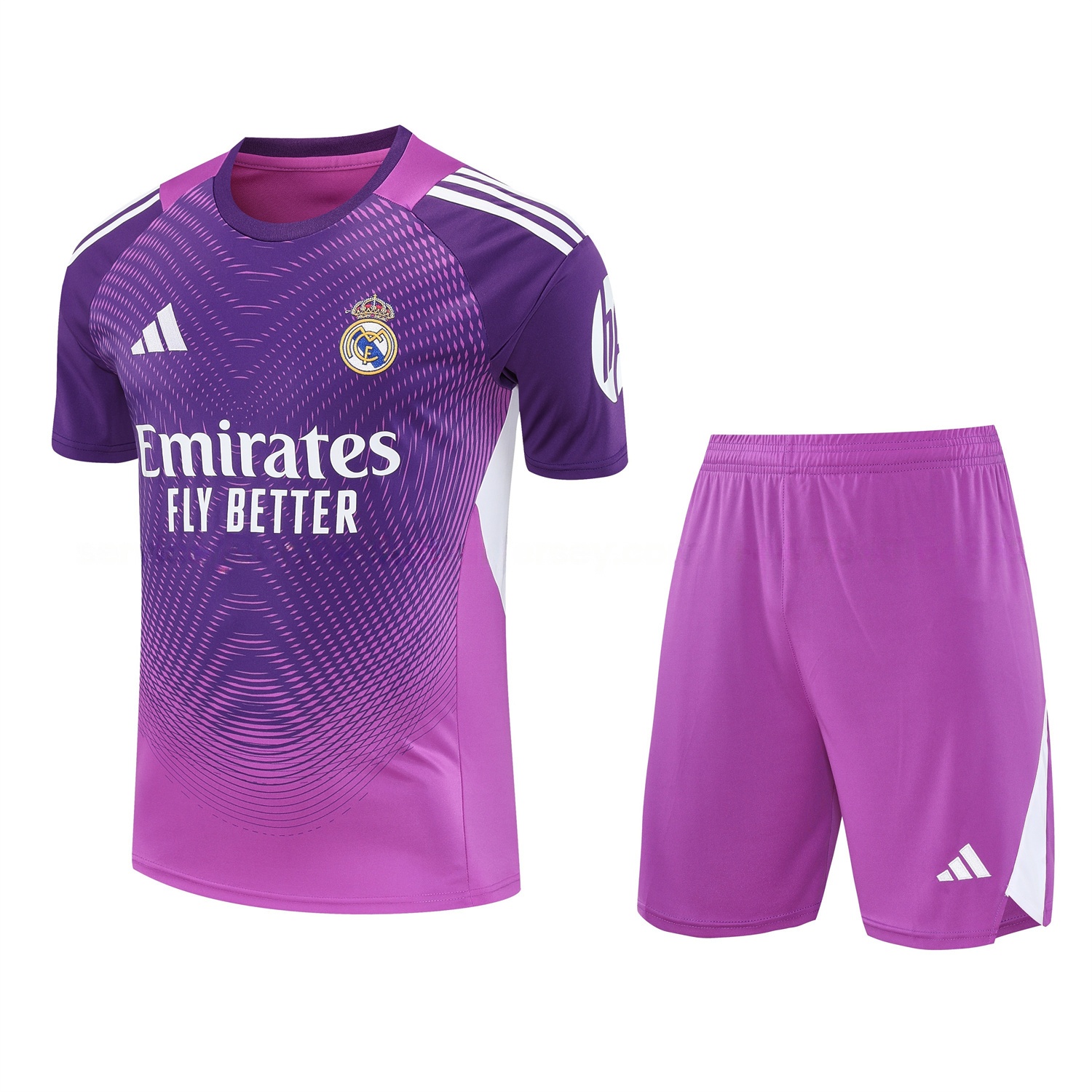 Real Madrid 25-26 Short-Sleeve Training Set - Purple Top & Purple Shorts - ManixJersey