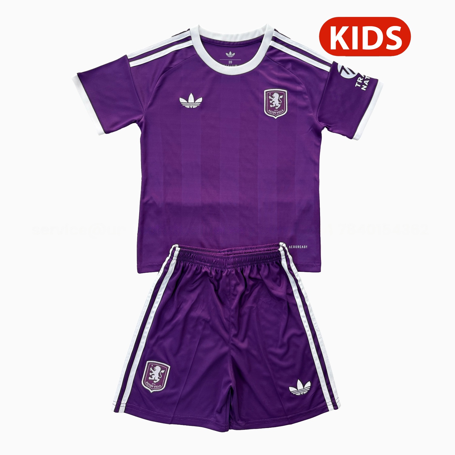 Aston Villa 25-26 Purple Goalkeeper Kids Kit - ManixJersey