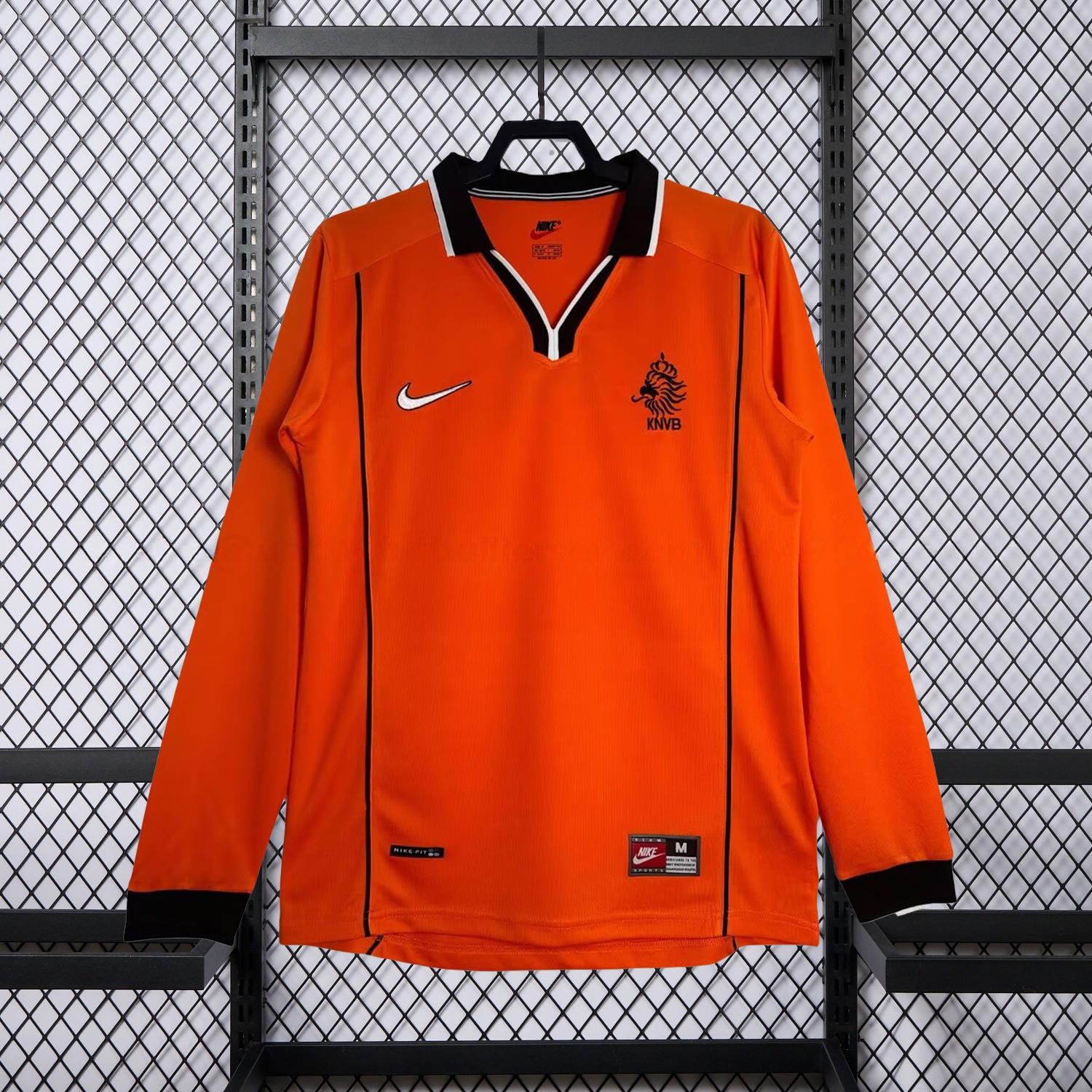 Retro Netherlands 1998 Home Long Sleeves Jersey - ManixJersey