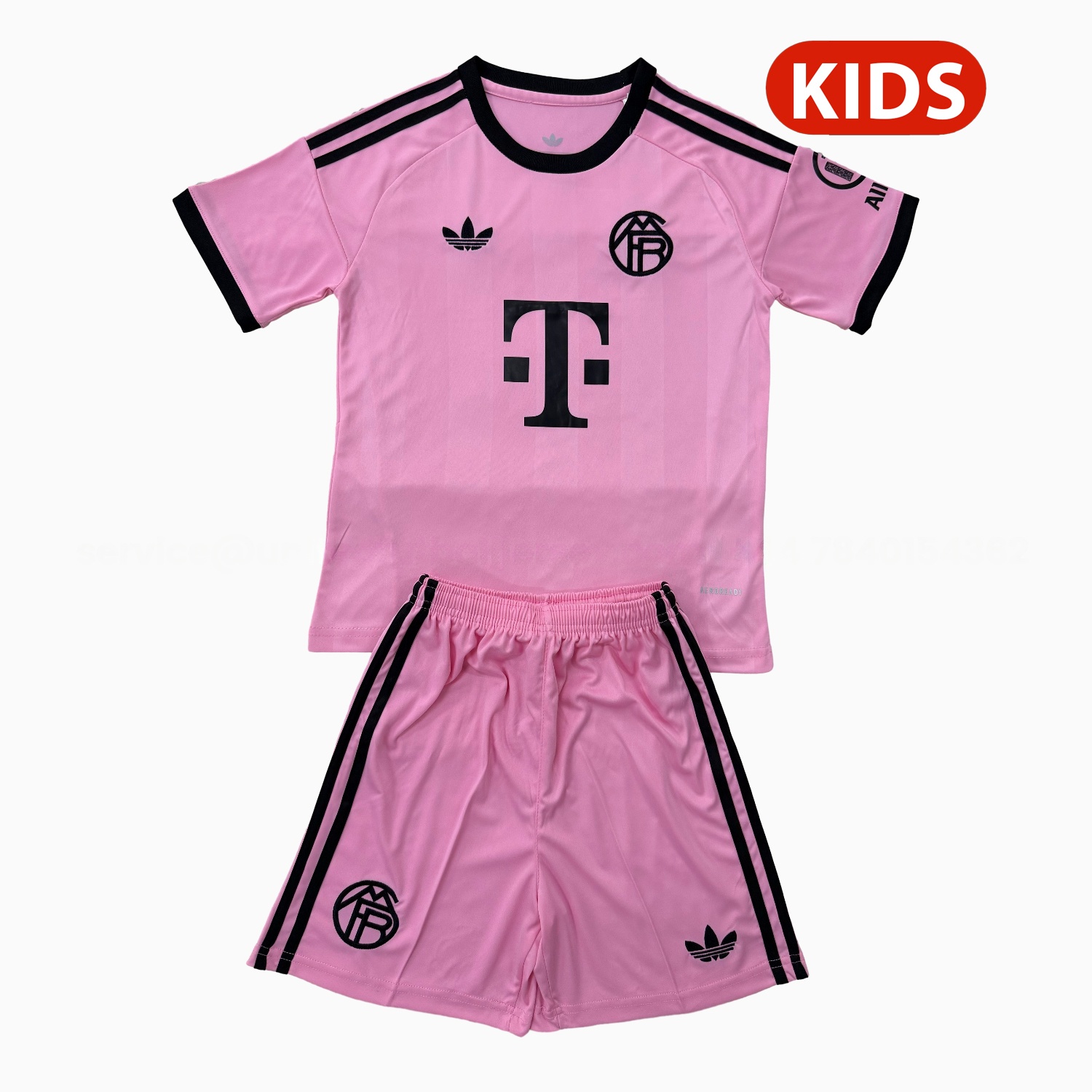 Bayern Munich 25-26 Pink Goalkeeper Kids Kit - ManixJersey