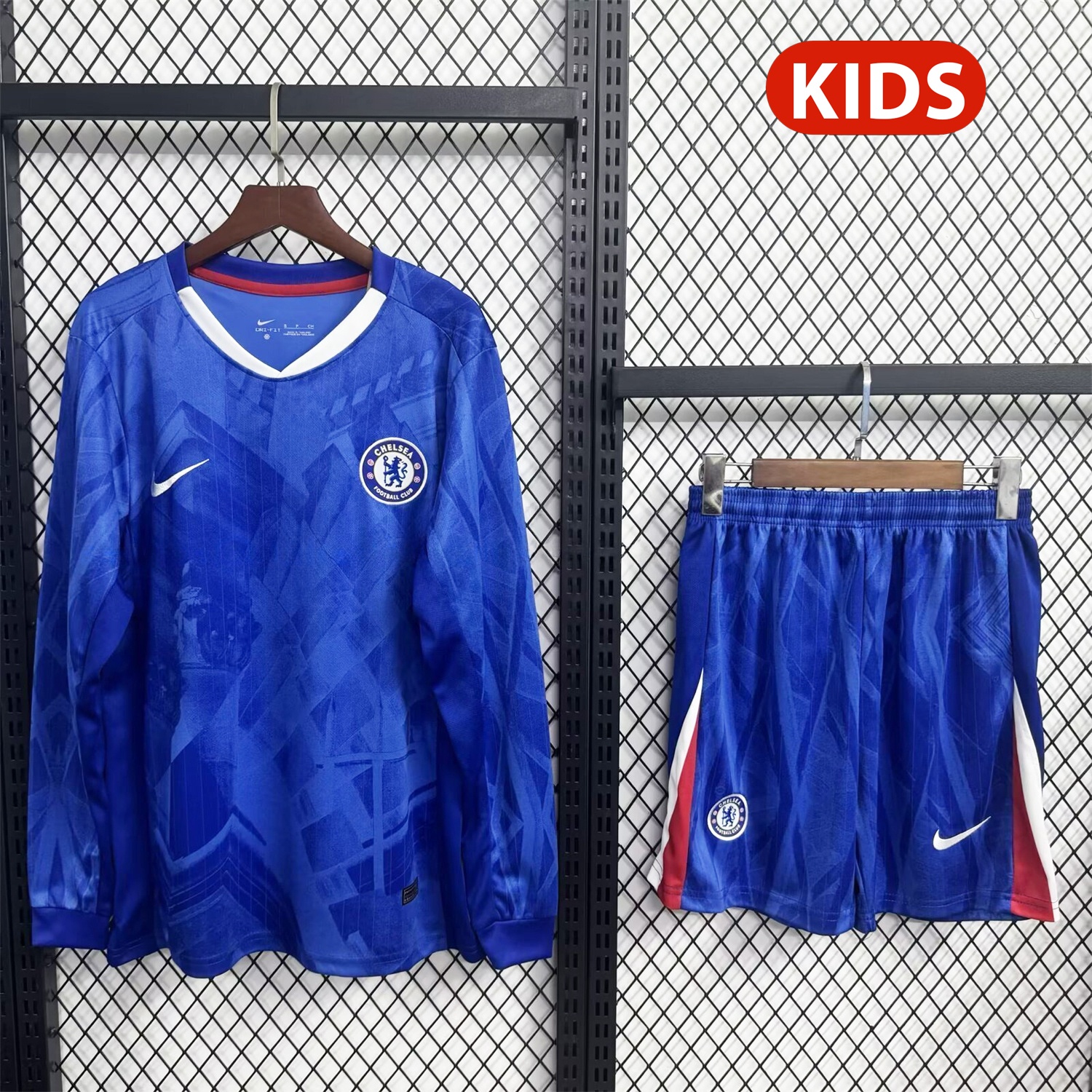 C.H.E.L.S.E.A 25-26 Home Long Sleeves Unsponsored Blue Kids Kit - ManixJersey