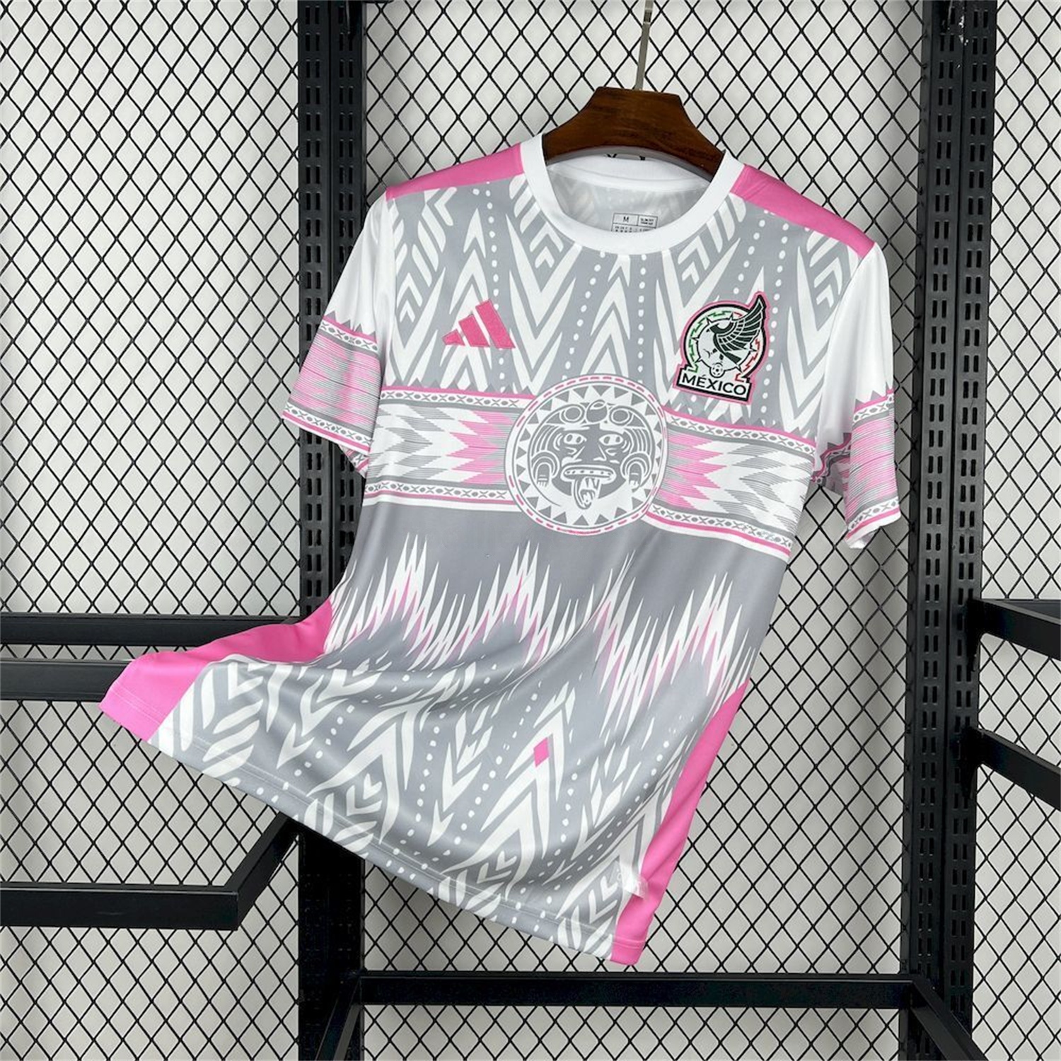 Mexico 25-26 Feathered Serpent Pink And Grey Special Jersey - Fans Version - ManixJersey