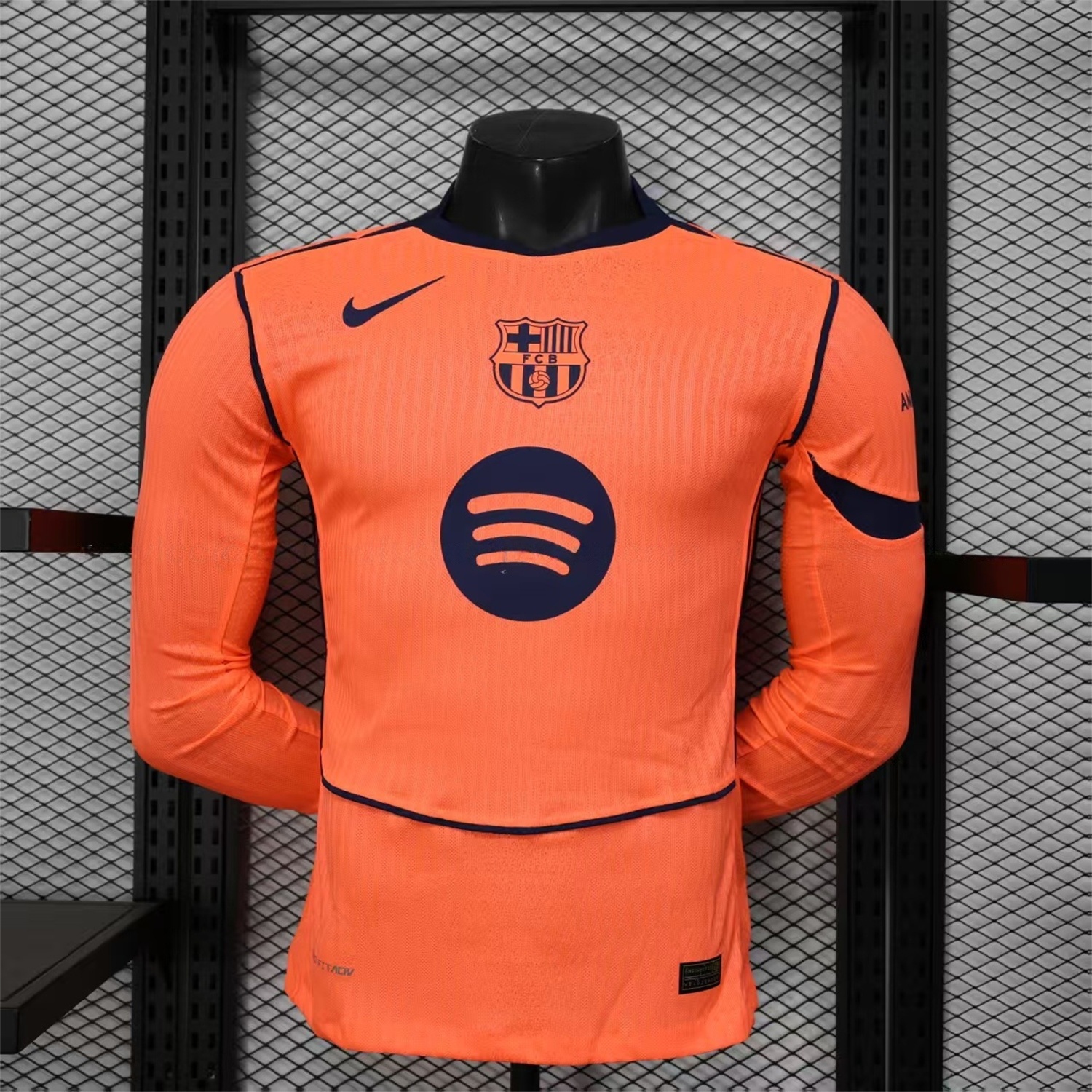 Barcelona 25-26 Third Orange Long Sleeves Jersey - Player Version - ManixJersey