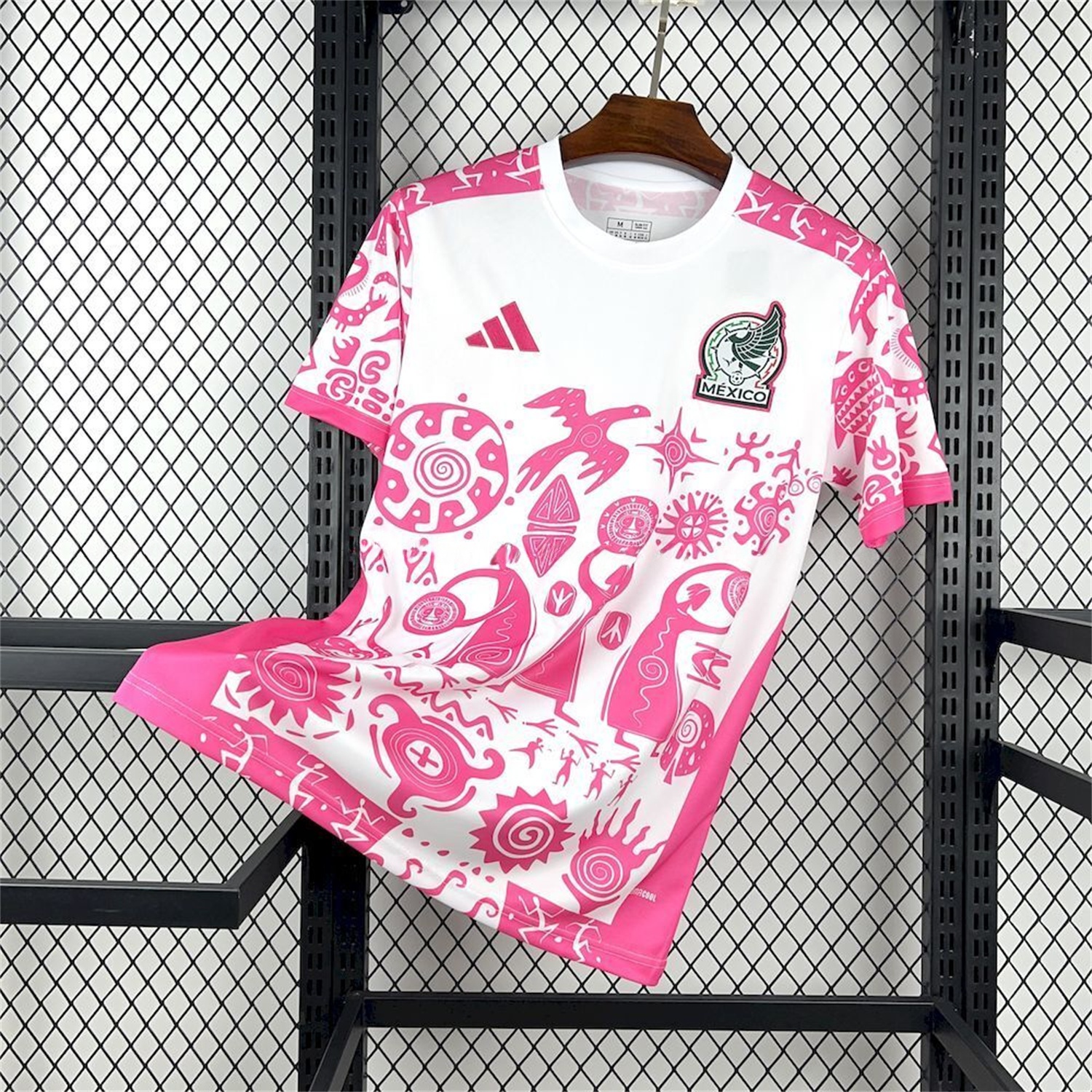 Mexico 25-26 Mayan Cvilization Pink And White Special Jersey - Fans Version - ManixJersey