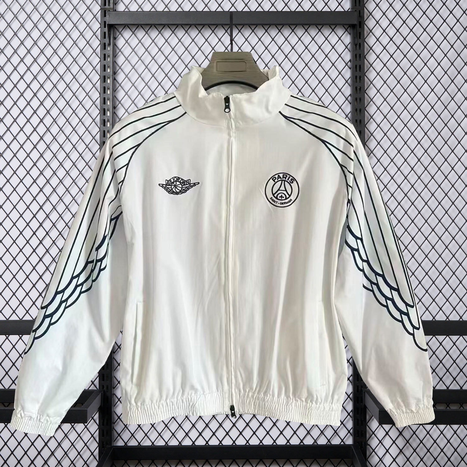 Paris Saint-Germain PSG 25-26 Windbreaker Jacket - White And Grey - ManixJersey