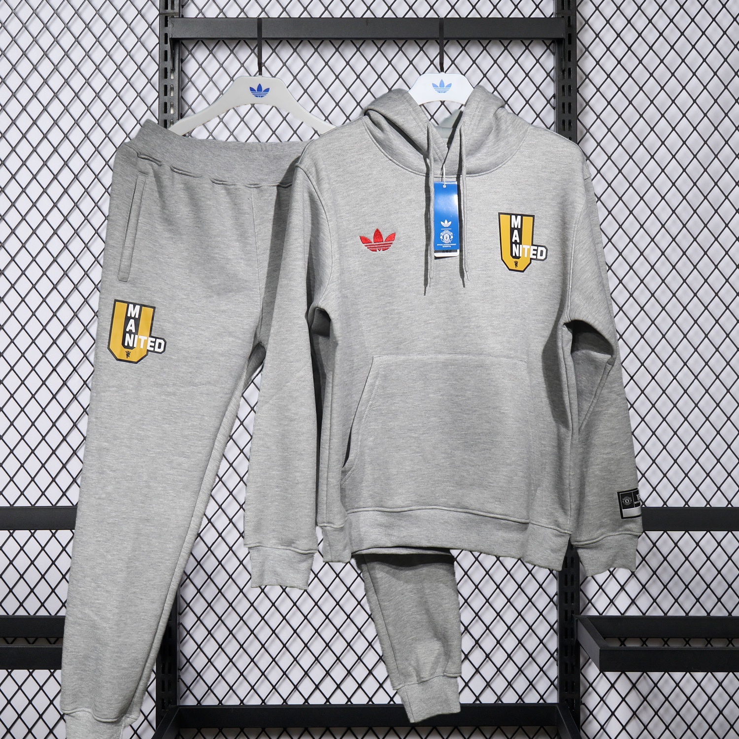 Manchester United 25-26 Pure Color Training Set - Grey Top and Grey Pants - ManixJersey