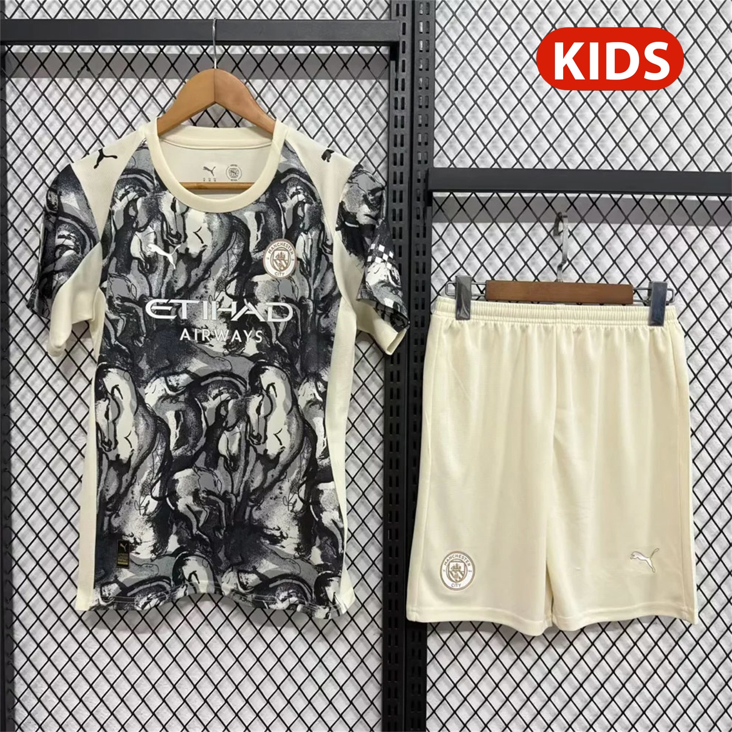 Manchester City 25-26 Year of the Horse Ink Painting Special Kids Kit - ManixJersey