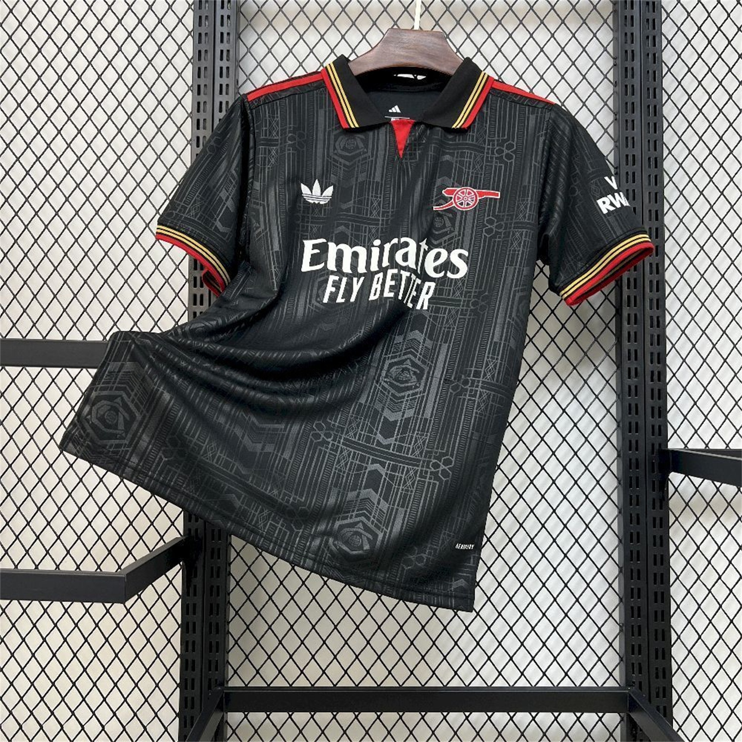 Arsenal 25-26 Black POLO Throwback Trefoil Jersey - Fans Version - ManixJersey