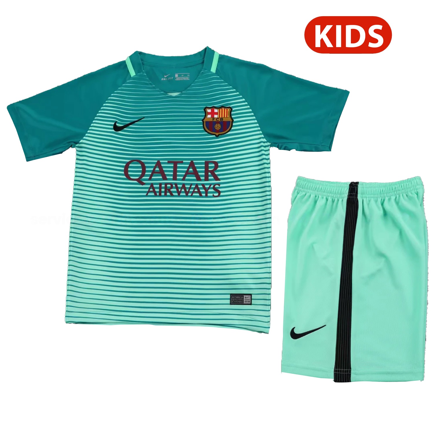 Retro Barcelona 2016-17 Third Kids Kit - ManixJersey