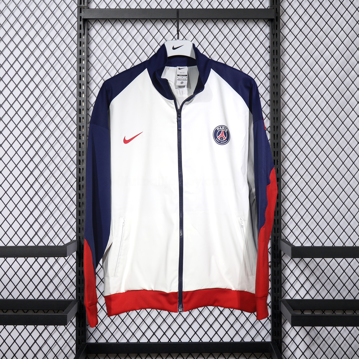 Paris Saint-Germain PSG 25-26 Throwback Windbreaker Jacket - White - ManixJersey