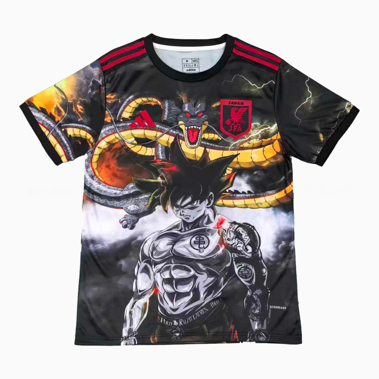 Japan 25-26 Black Goku And Shenron Special Jersey - Fans Version - ManixJersey