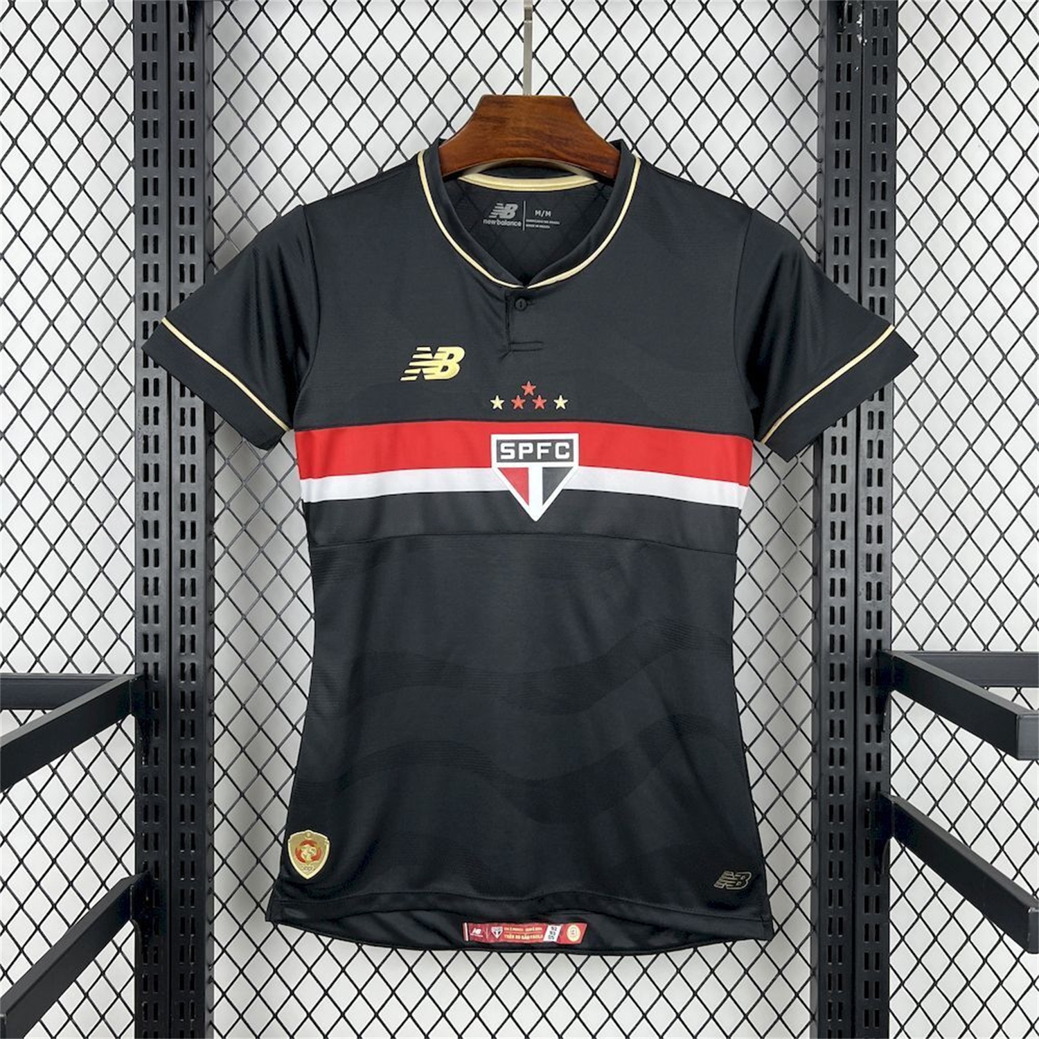 Women's Sao Paulo 25-26 Black Special Unsponsored Jersey - ManixJersey