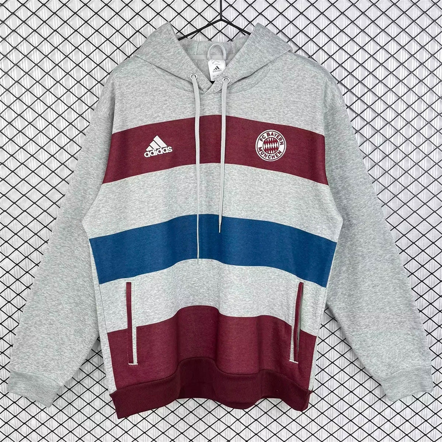 Retro Bayern Munich 2014-15 Grey Unisex Pullover Hoodie - ManixJersey