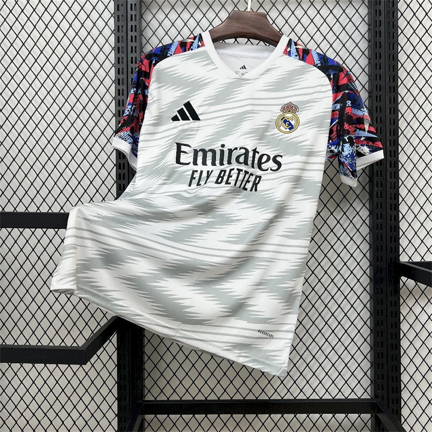 Real Madrid 25-26 Grey And White Pre-Match Training Jersey - Fans Version - ManixJersey