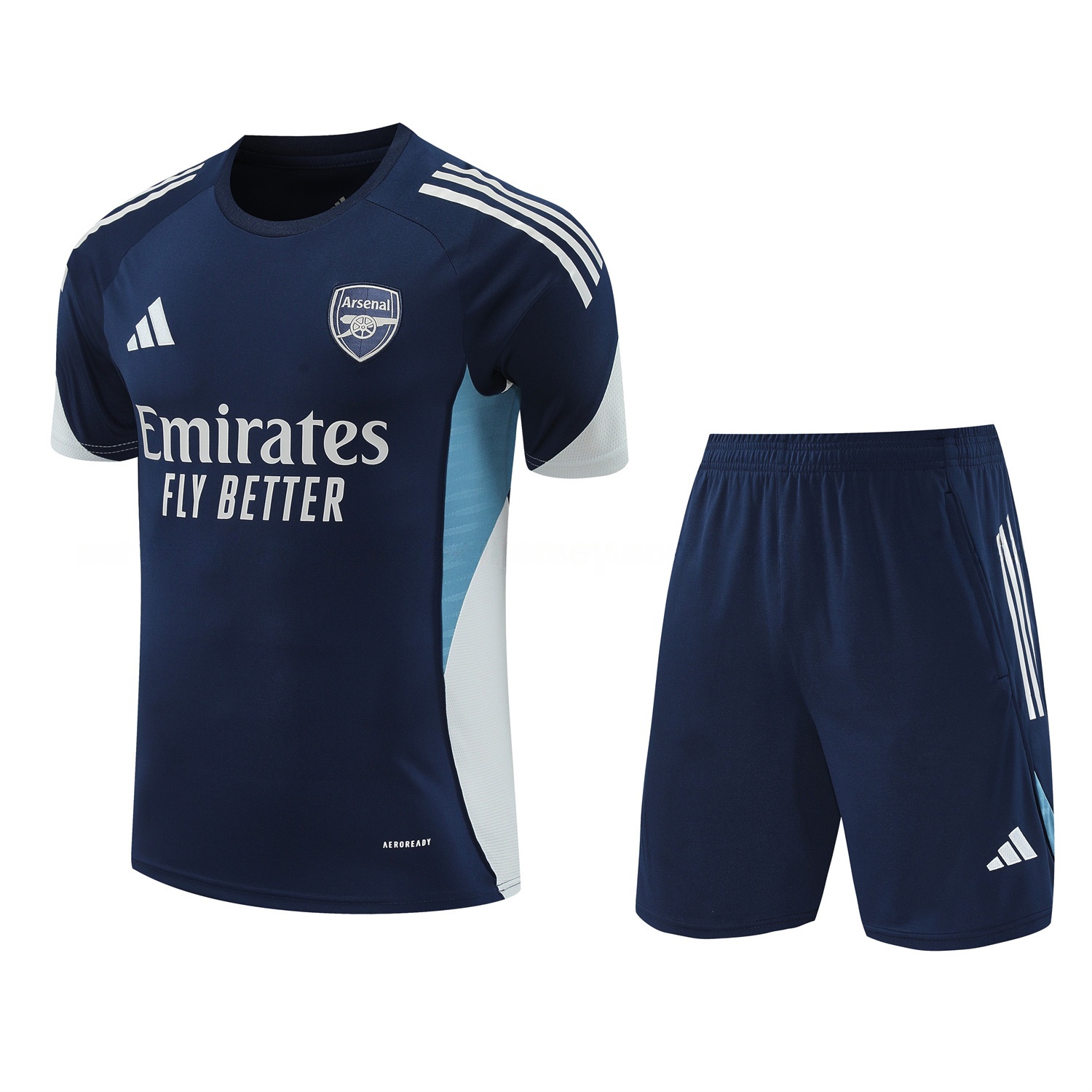 Arsenal 25-26 Short-Sleeve Training Set - Deep Blue Top & Shorts - ManixJersey