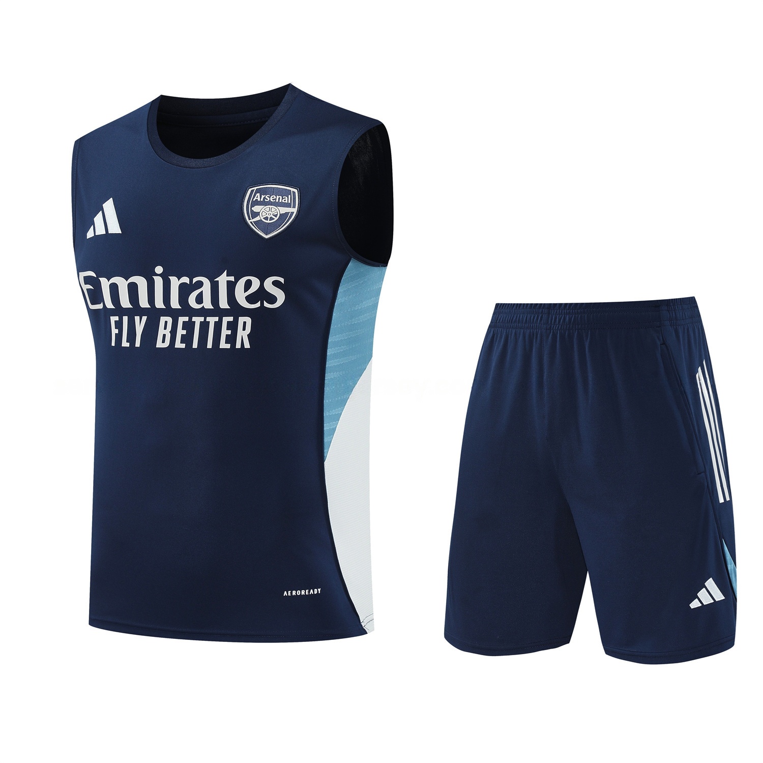 Arsenal 25-26 Vest Training Set - Deep Blue Vest and Shorts - ManixJersey