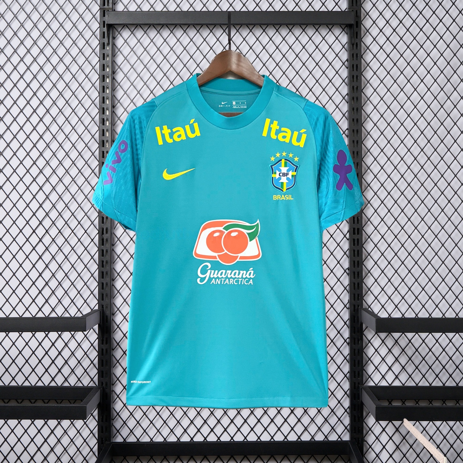 Retro Brazil 2022 Pre-Match Cyan Special Jersey - ManixJersey
