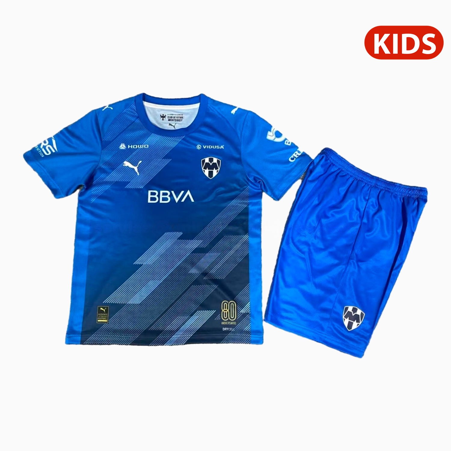 Rayados Monterrey 25-26 Third Blue Kids Kit - ManixJersey