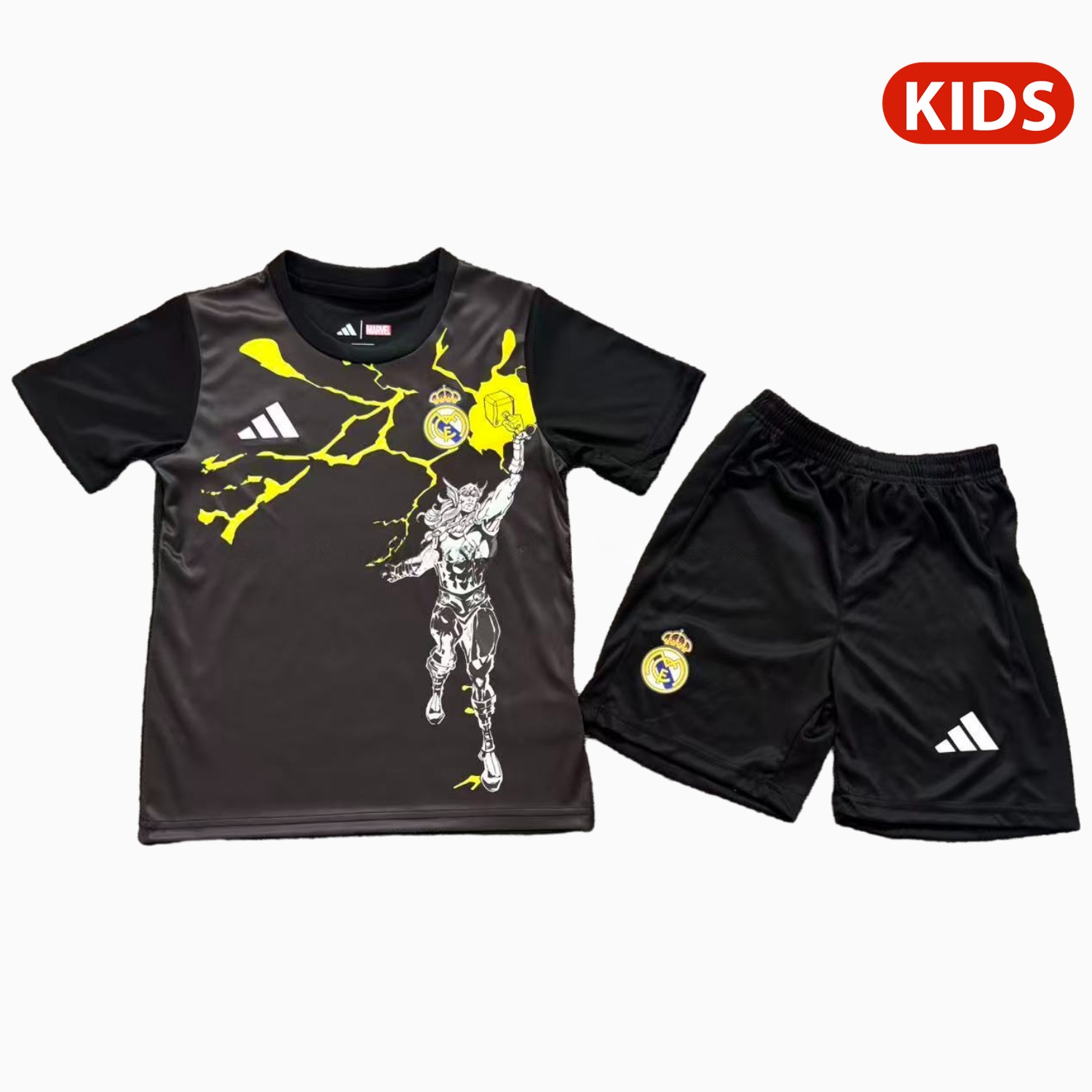 Real Madrid 25-26 Black Thunder Comics Special Kids Kit - ManixJersey
