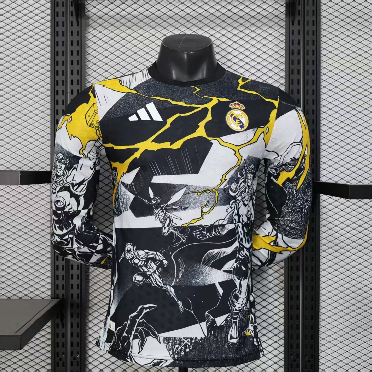 Real Madrid 25-26 Thunder Comics Pre-Match Special Long Sleeves Jersey - Player Version - ManixJersey