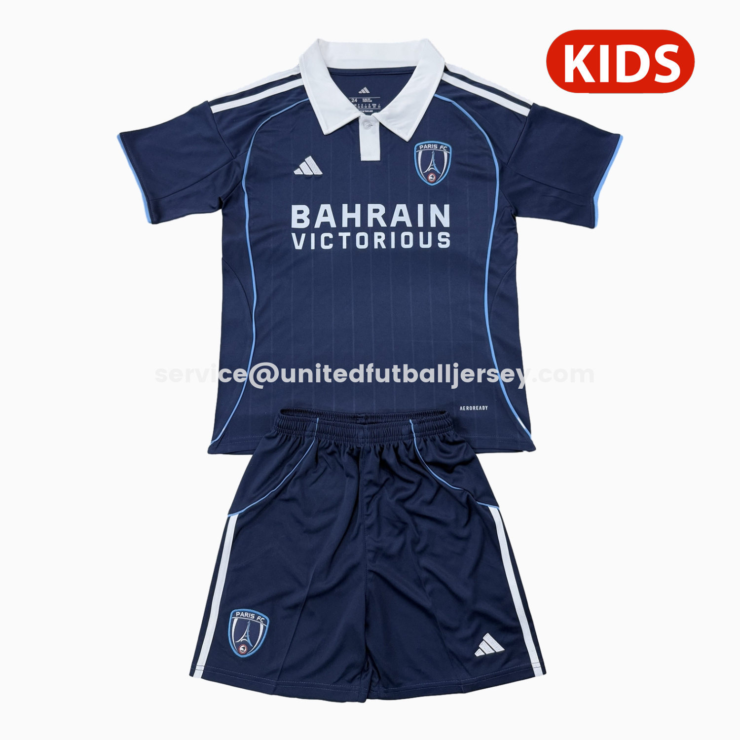 Paris FC 25-26 Home Kids Kit - ManixJersey