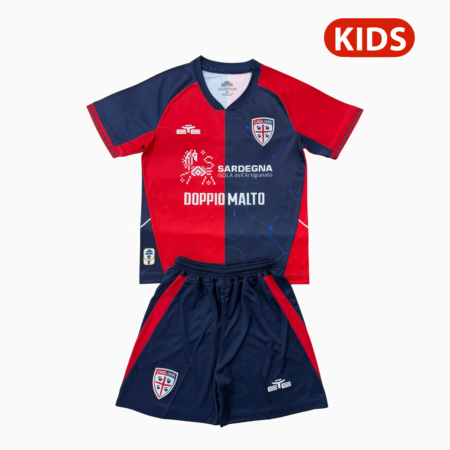 Cagliari Calcio 25-26 Home Kids Kit - ManixJersey