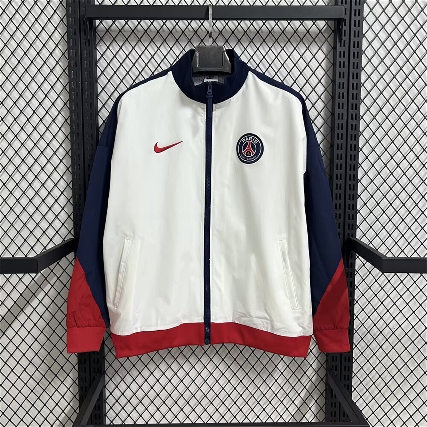 Paris Saint-Germain PSG 25-26 Windbreaker Jacket - White - ManixJersey