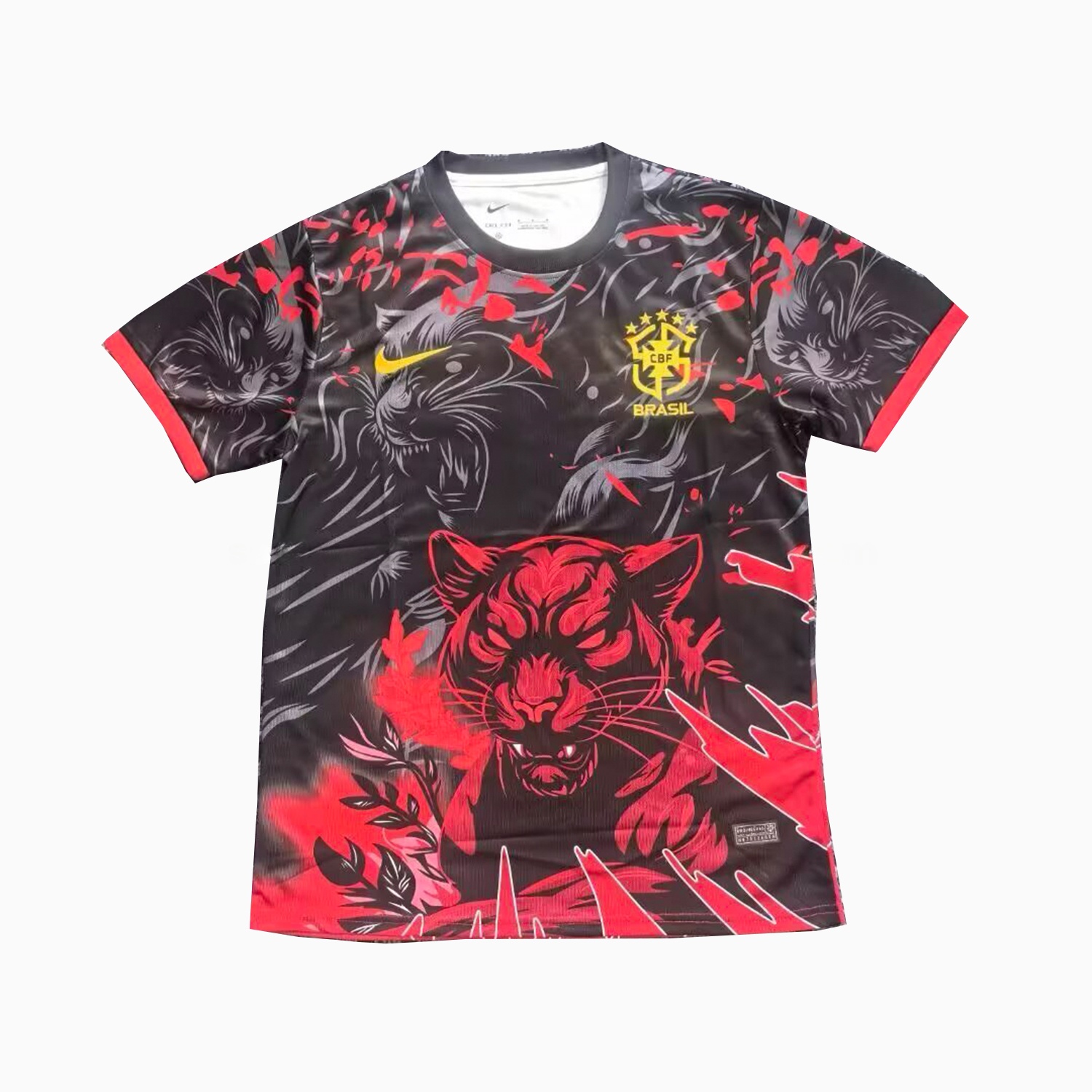 Brazil 25-26 Leopard Red And Black Jersey - Fans Version - ManixJersey