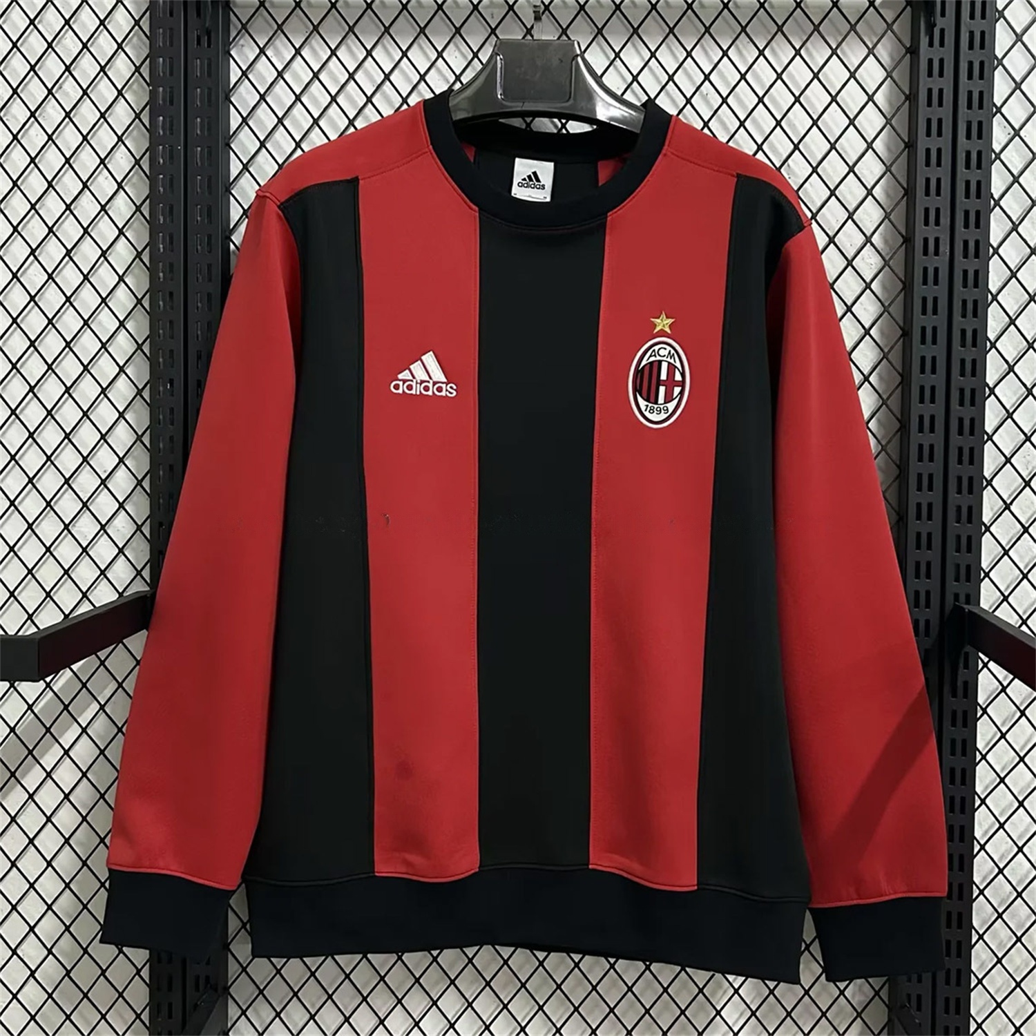 AC Milan Red Black Stripes Unisex Pullover Hoodieullover Hoodie - ManixJersey