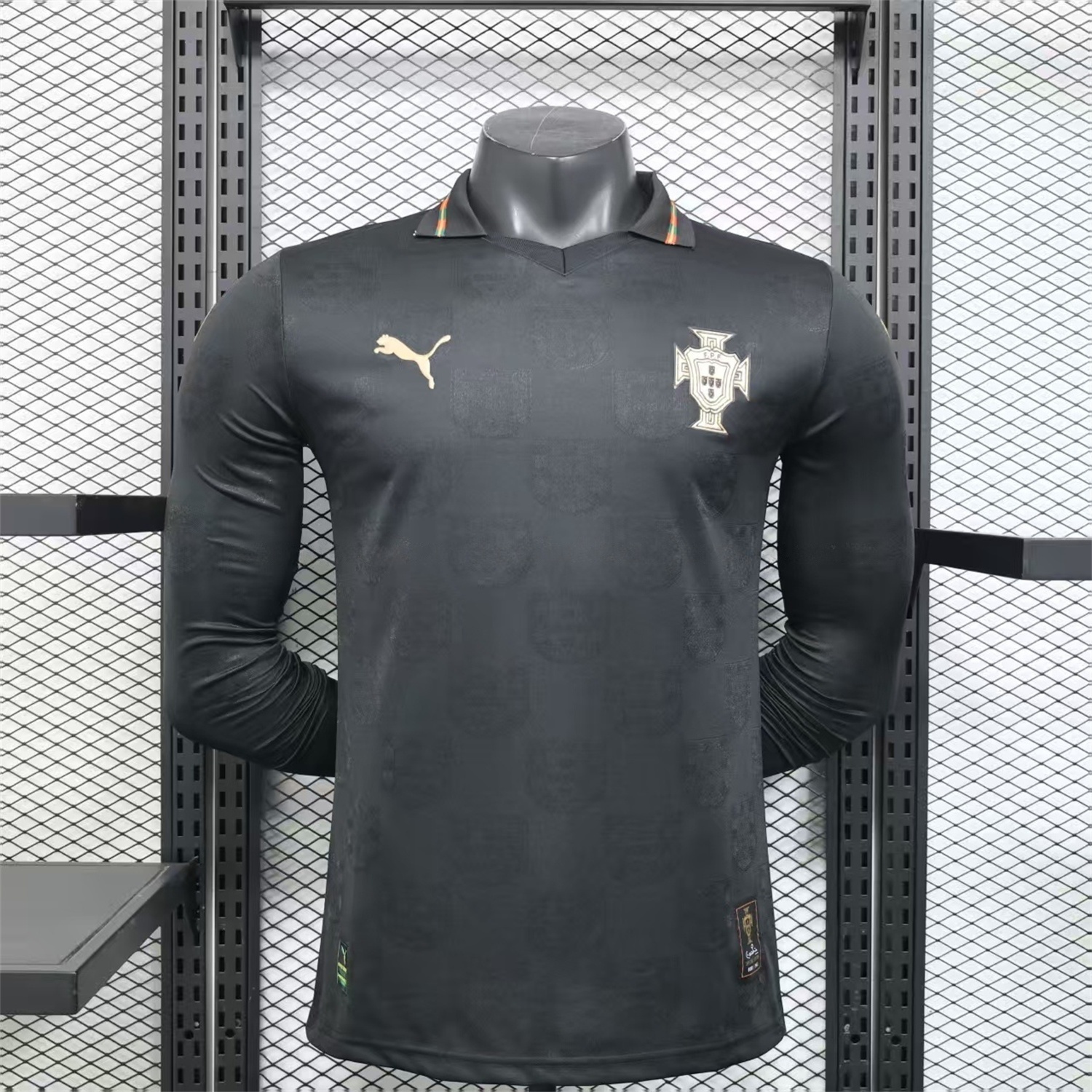 Portugal 2026 Away Black Long Sleeves Jersey - Player Version - ManixJersey