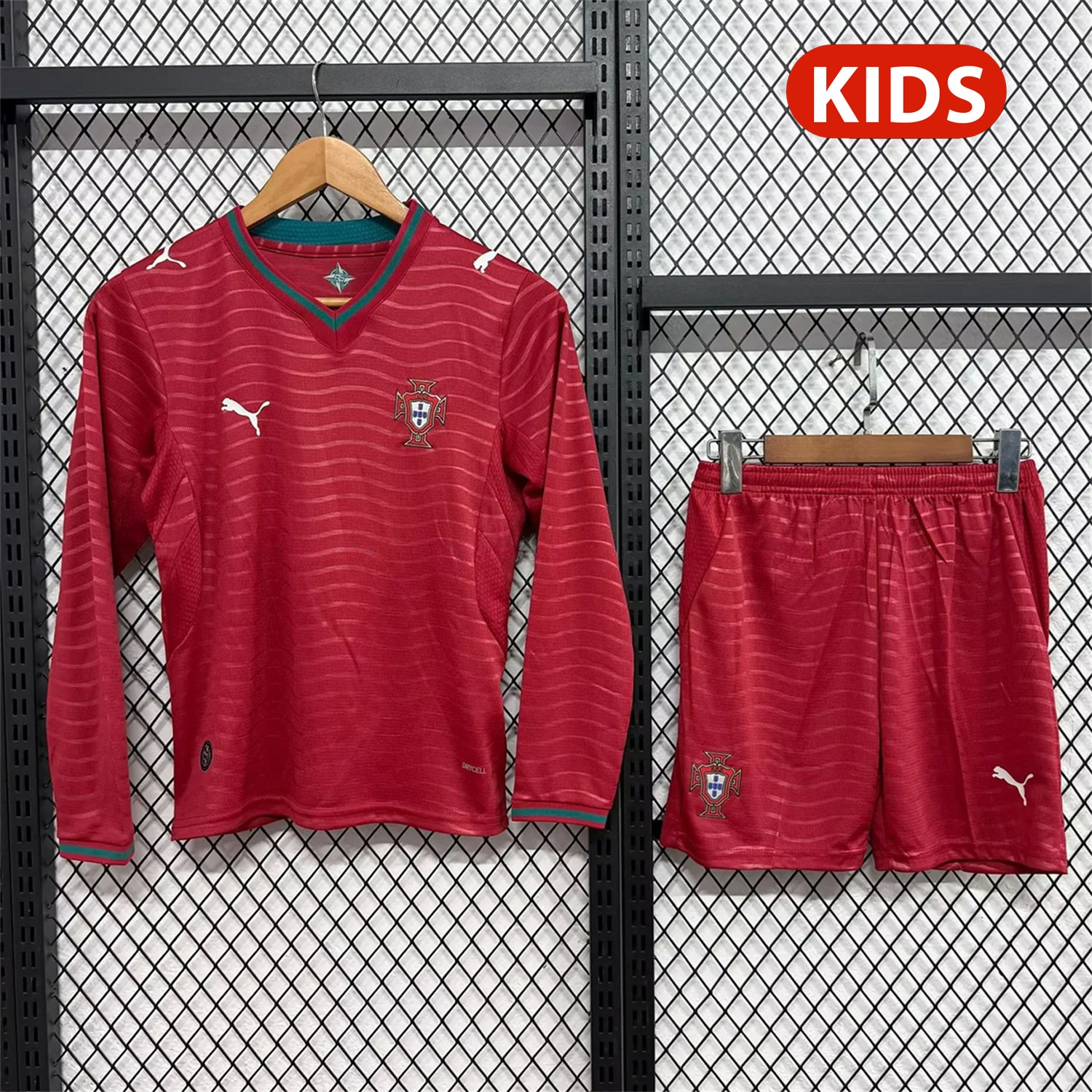 Portugal 2026 Home Long Sleeves Kids Kit - ManixJersey