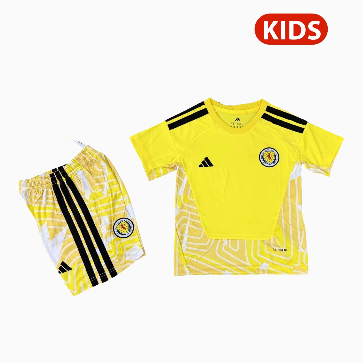 S-c-o.t l.a-n.d 2026 Goalkeeper Yellow Kids Kit - ManixJersey