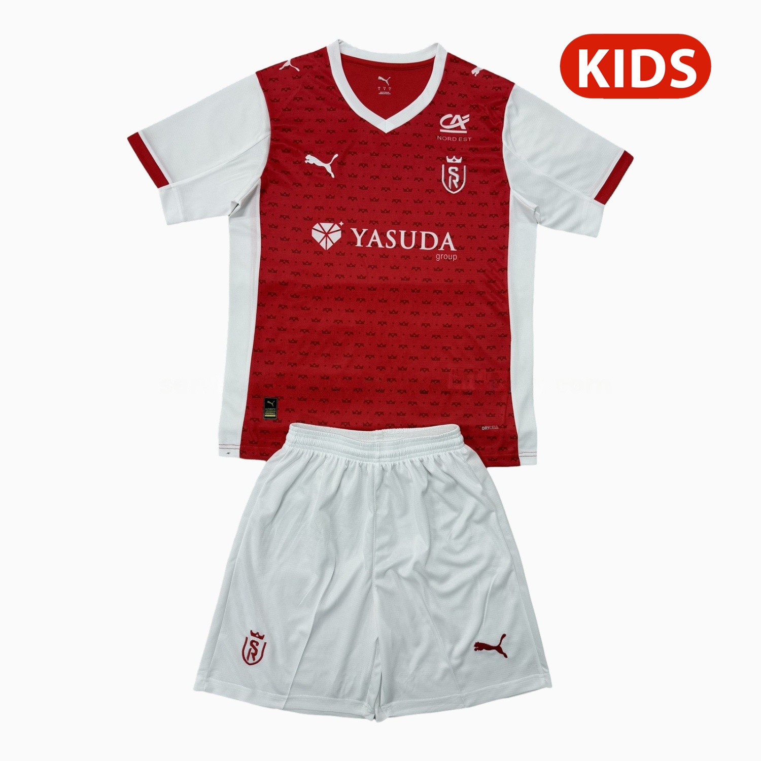Stade Reims 25-26 Home Kids Kit - ManixJersey