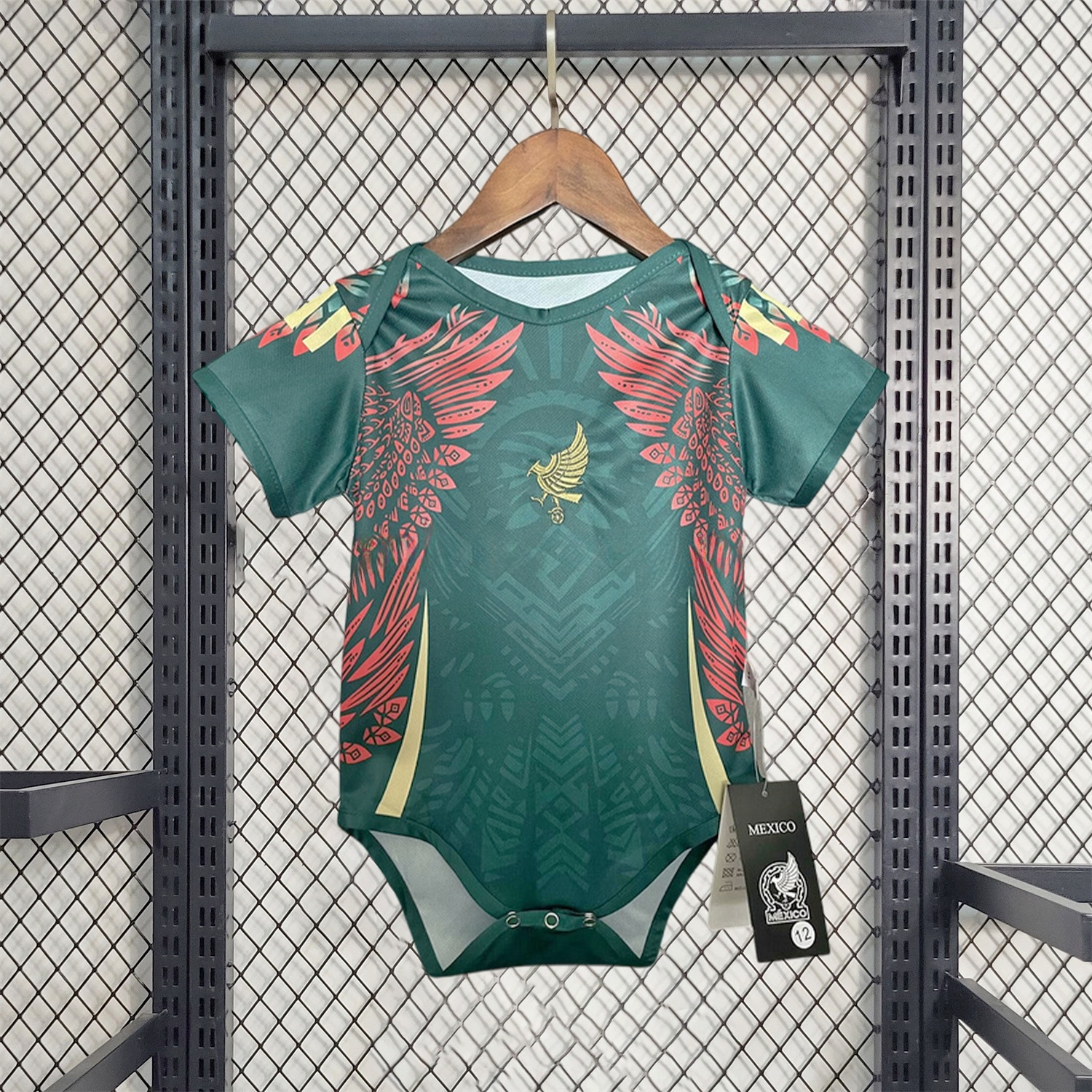 Mexico 2025 Gold Cup Golden Eagle Green Baby Crawling Suit - ManixJersey