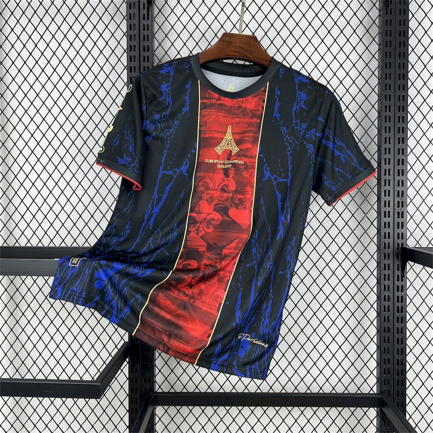 Paris Saint-Germain PSG 25-26 Champions League Commemorative Edition Blue Red Eiffel Tower T-shirts - ManixJersey