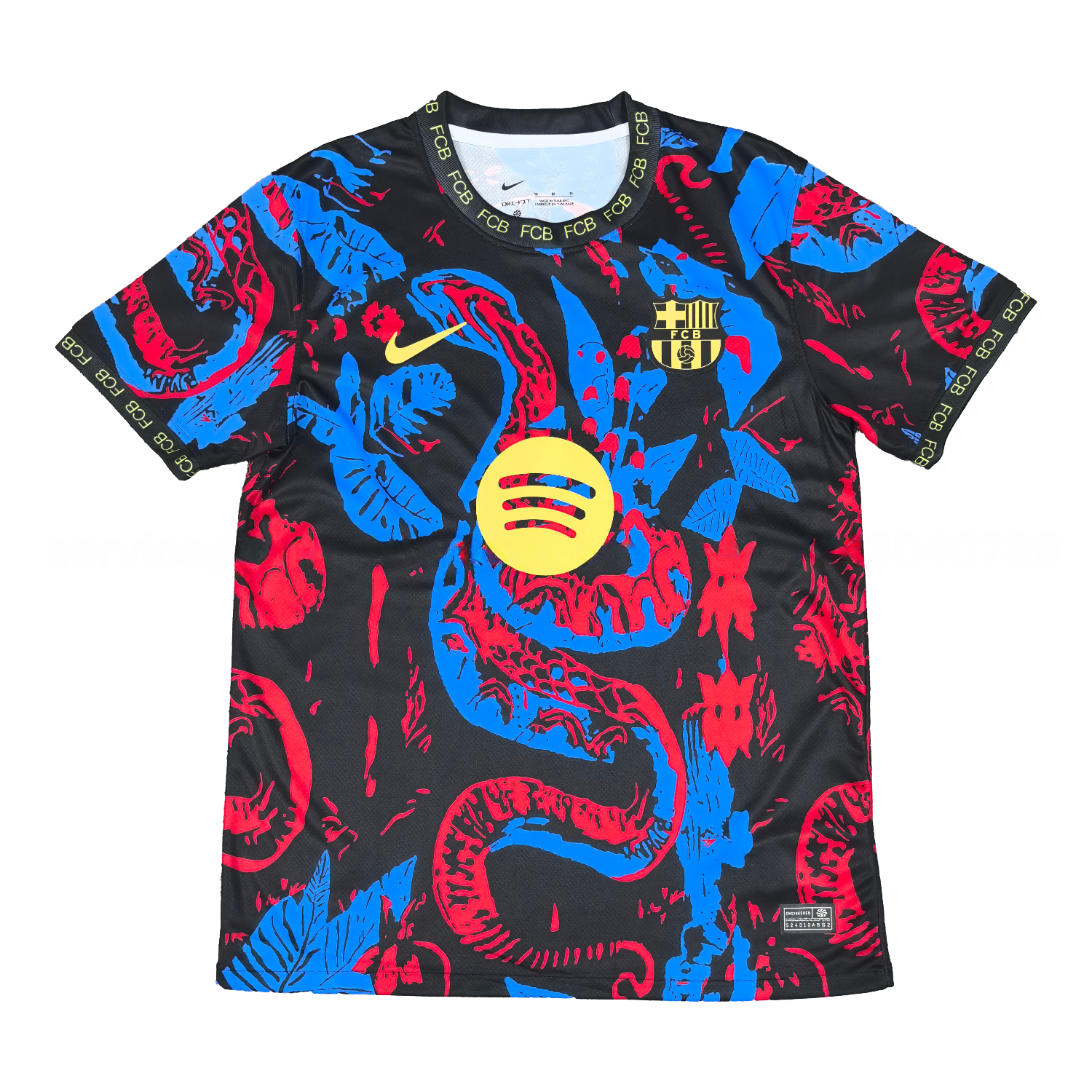 Barcelona 25-26 Red Blue Snake Silhouette Pattern Special Jersey - Fans Version - ManixJersey